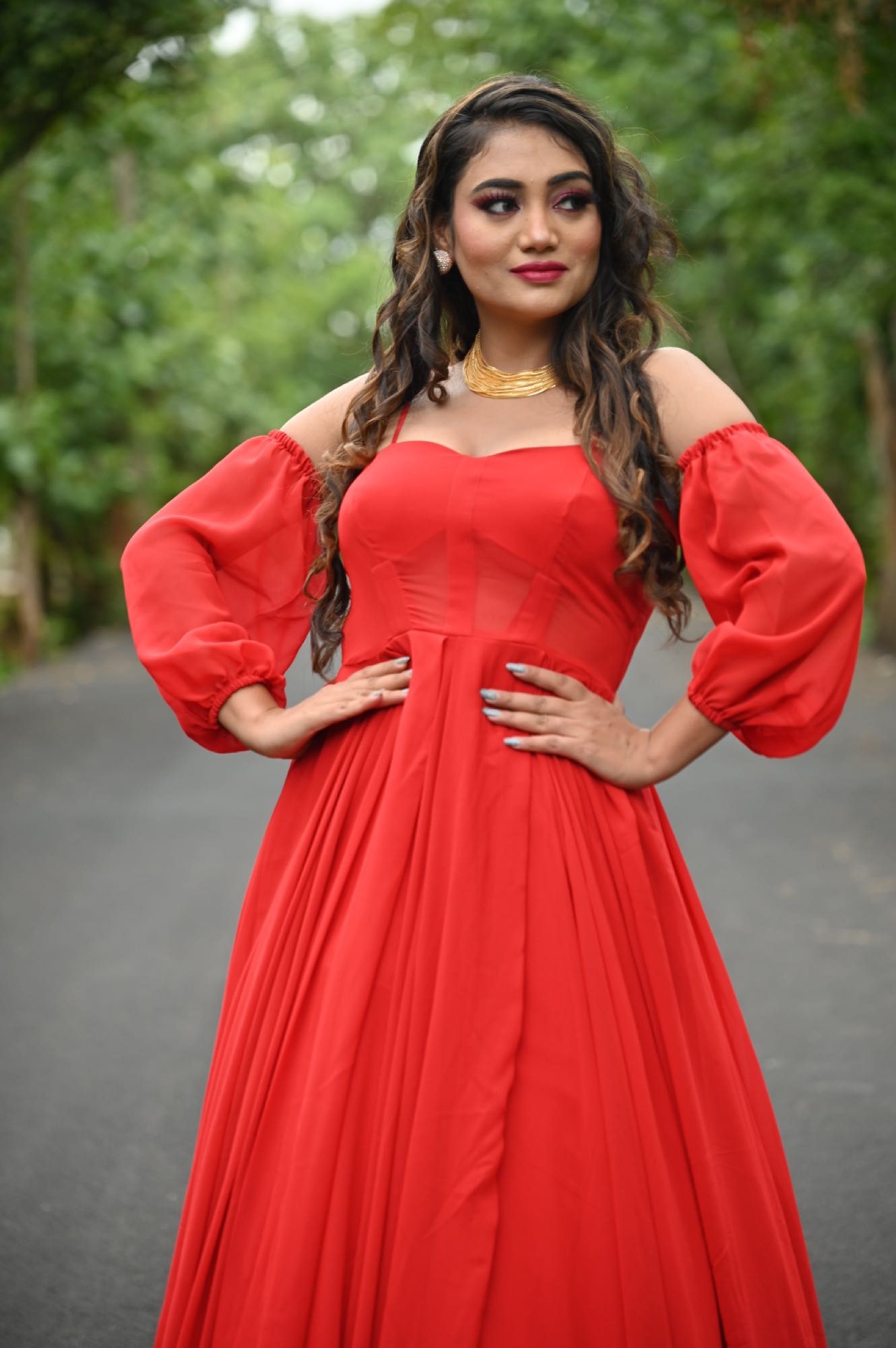 Red Corset Gown